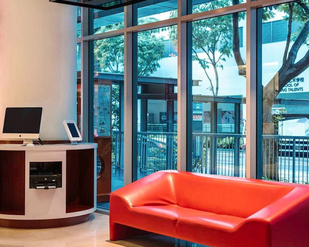 Hotel -lobby leerbank